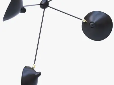 Serge Mouille Spider Sconce Five Arms MSC-SP5 3D model