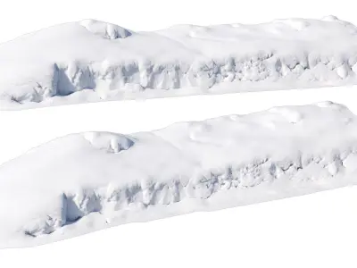 Low snow cliff 3D model