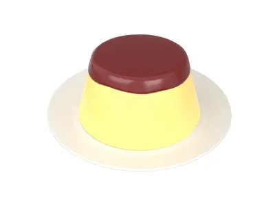 Pudding v1 001 Low-poly 3D model