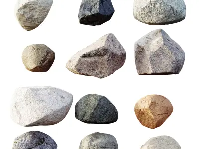 AV Architecture Rock Stone Cliff Set 3D model