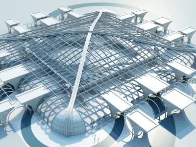 Futuristic Architectural Structure 3D model
