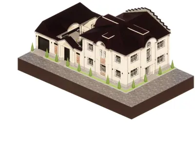 Classic exterior house 3D model