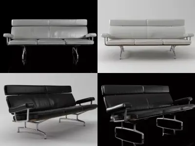 Eames Sofa 3-Seater 3D model
