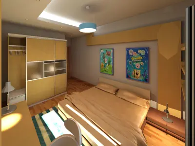 Revit Apartment  Low-poly 3D model