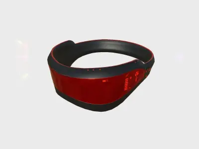 SciFi Glasses B05 Red Black - Character Design Fashion Low-poly 3D model