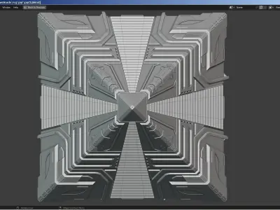 Pyramid Spaceship 3D model