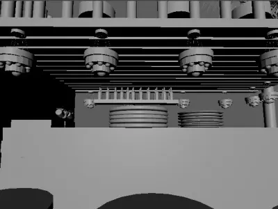 Full Cafe 3D Scene  Low-poly 3D model