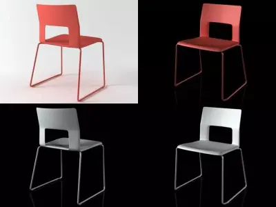 Kobe four chairs 3D model