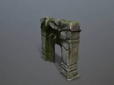 old gate Low-poly 3D model purchase