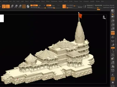Ram Mandir 3d print STL 3D print model