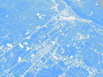 Cityscape  Trenton New Jersey United States USA 3D model