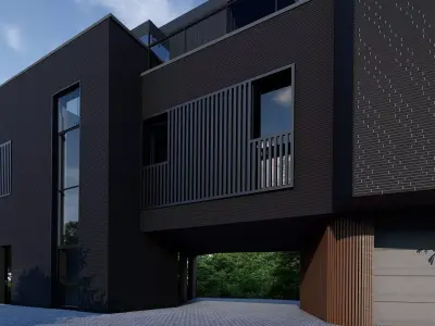 Modern house detailed 3D model  3D model