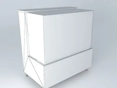 Kit805B Desk Exhibitor Dry Straight 2 doors by Alex Marques Free 3D model