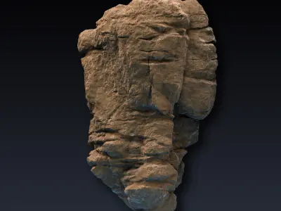 Rock Face Cliff Blocks 02 3D model