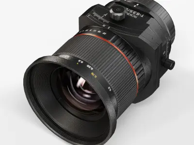 Rokinon 24mm F 3-5 ED AS UMS  Tilt-Shift Lens for Nikon Low-poly 3D model