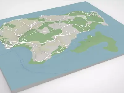 Island Nord Hidle Norway 3D model