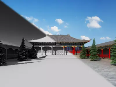 Chinese Ancestral Hall Architecture 3D model
