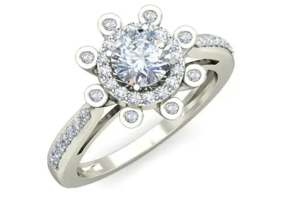 Diamond Engagement  ring 50 cad files   part 02 3D print model