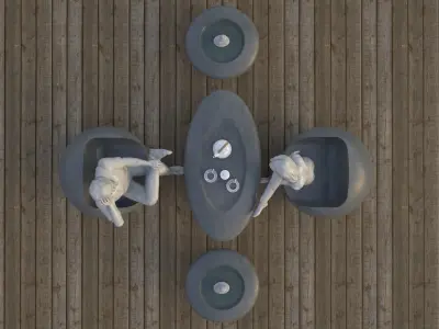  YOGA SPECIAL STONE SEATING  3d model 3D model