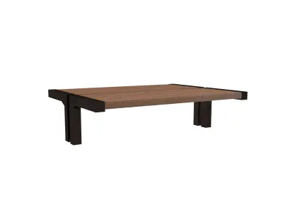 Group Modern Outdoor Bench v3 002 Low-poly 3D model