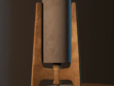 light01 wooden lamp 3D model