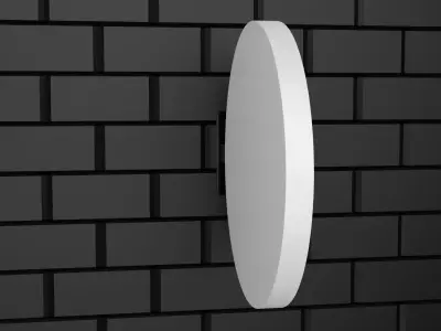 Sign Board on Wall 3D model
