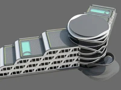 Beach Hotel ID033 3D model