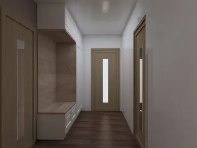 Modern kitchen with classical design 3D model