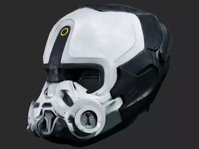 SciFi Helmet ver2 Low-poly 3D model