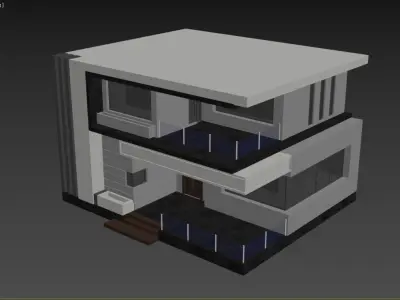 Modern Villa 3 3D model buy