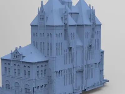 Victorian Steampunk City Street 6  3D model