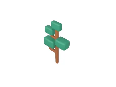 Cartoon Tree v10 003 Low-poly 3D model