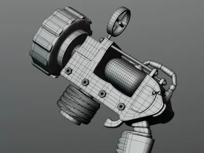 Sci-fi Fluid Gun Low-poly 3D model