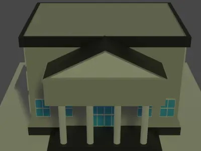building city lowpoly Low-poly 3D model