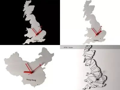 Time Flies Clocks 3D model