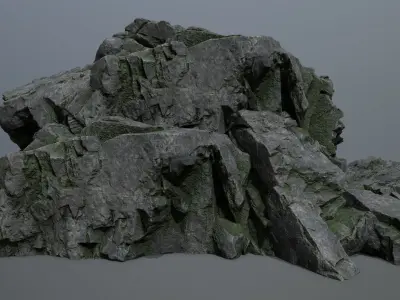 Mountain Low-poly 3D model 7