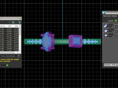 Open End Light Weight Marquise Princess stone Band Ring 3D print model