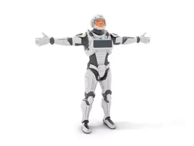 Advanced Android Armor model pack Low-poly 3D model