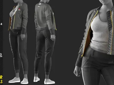 Agent Girl 14 - Marvelous - CLO Project file 3D model