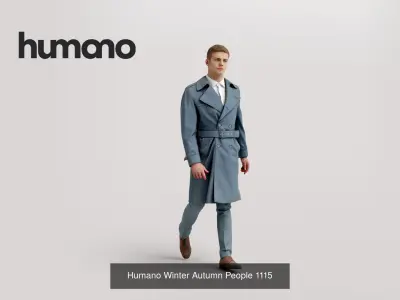 Humano 5-Pack - WINTER  AUTUMN PEOPLE - 5x 3D models B