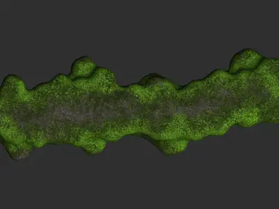 Rock Walkway 1 - 4 Combo - Moss 2 Low-poly 3D model