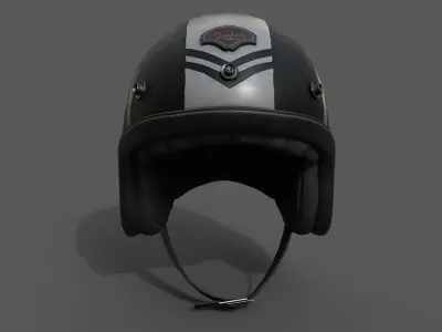 Helmet racer scifi Generic sport  Low-poly 3D model