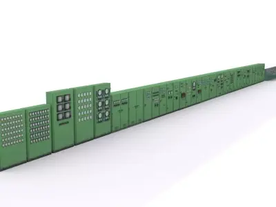 electrical panels Low-poly 3D model