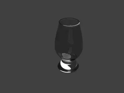 Classic Whiskey Tasting Glass Empty or Filled Free 3D model