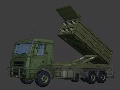 Generic Military Truck -- SAM - Anti Aircraft - Missile Launcher 3D model