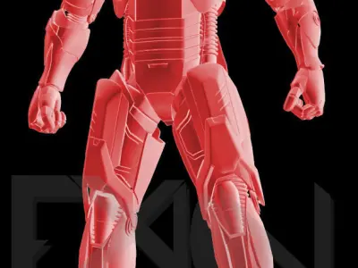 Android Mecha 093 Low-poly 3D model