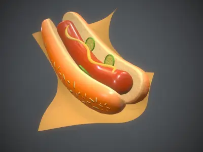 Stylized Hot Dog