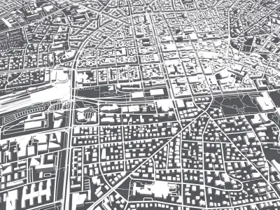 Cityscape Wiesbaden Germany 3D model