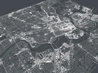 Cityscape Sacramento California USA 3D model