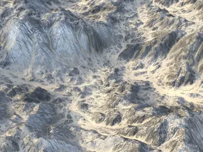 Desert land 07 Low-poly 3D model